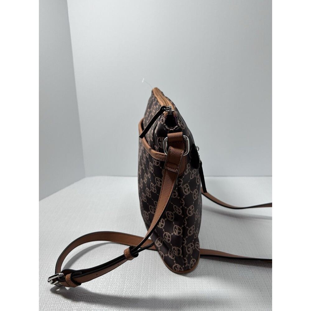 GIANI BERNINI logo nylon North South small crossbody bag - Chocolate brown - Picture 3 of 16
